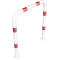 Anti-nudge hoop |  76 x 2,6 mm | without cross bar | to be fixed by plugs | total width: 1000 mm | total height: 1150 mm | hot-dip galvanized and white coatedwith red reflecting stripes